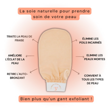 Charger l&#39;image dans la galerie, Le gant exfoliant 100% en soie naturelle
